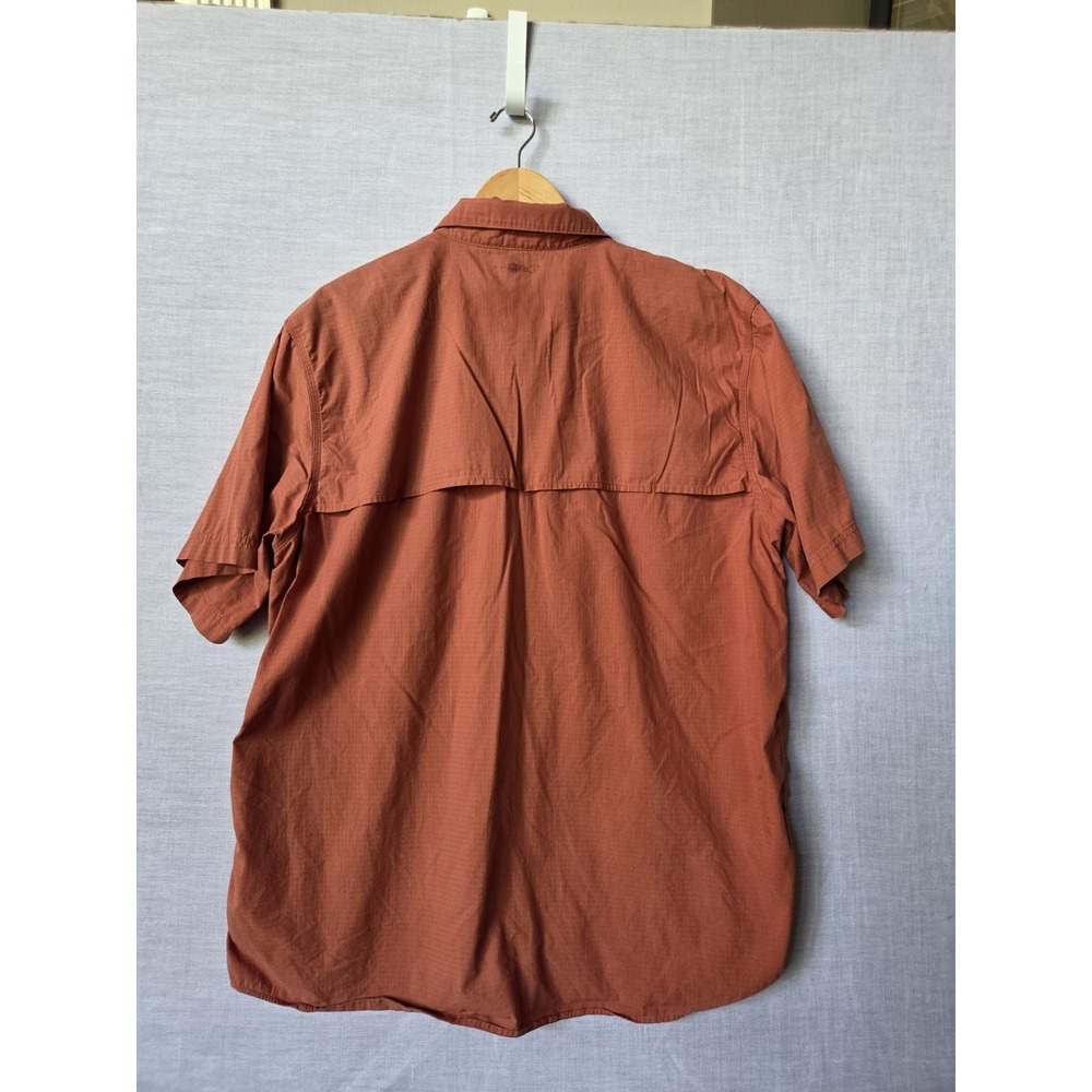 Carhartt Force Fishing Shirt Mens XL Burnt Orange Relaxed Fit Vented Work Shirt - Picture 2 of 14